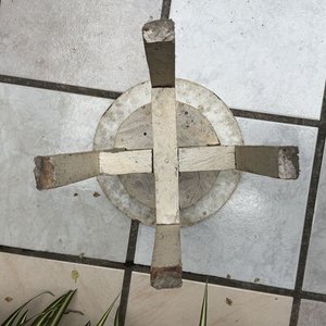 Taburete Redondo de Madera Blanco - imagen 6