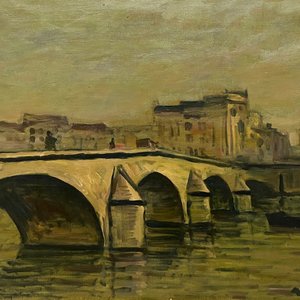 Lote anterior: Óleo sobre tela "Paris" de Alceu Ribeiro, 50 x 68 cm