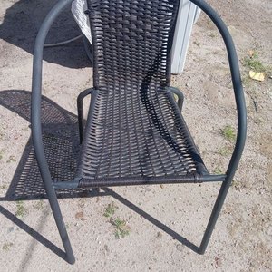 Juego de Patio: Mesa Redonda con Vidrio y 2 Sillas de Mimbre Sintético - imagen 3