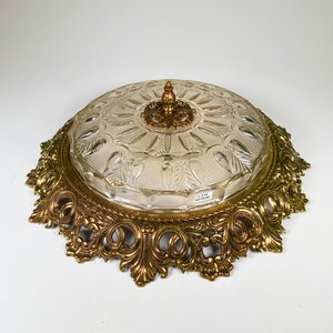 Plafon grande bronce labrado y vidrio diametro 48 cm - imagen 2