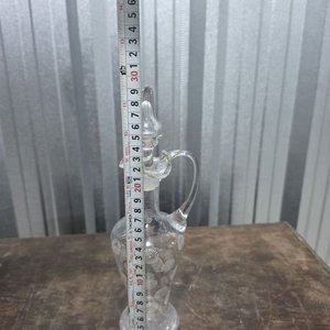 Decantador de Vidrio Transparente con Asa y Tapón Decorado - imagen 7