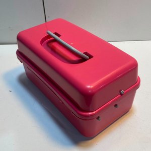 Valija Organizadora Plástica Rosada con 2 Bandejas y Compartimentos - imagen 8