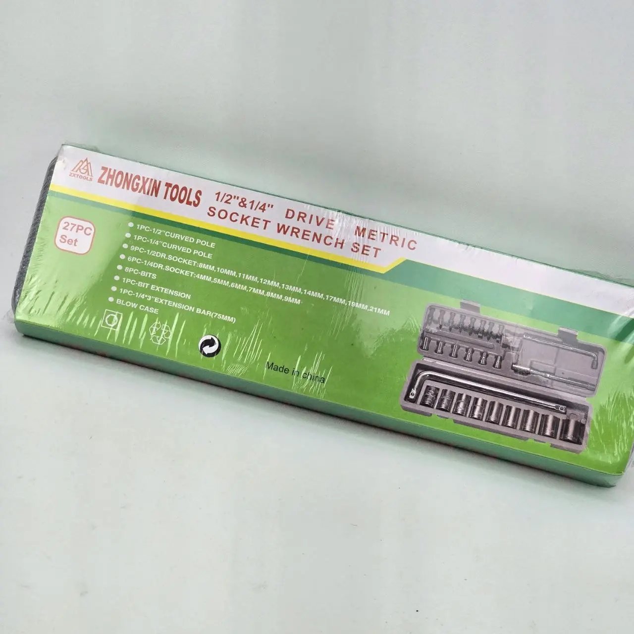 Set de Tubos y Llave de Matraca 27 Piezas Métrico Zhongxin Tools