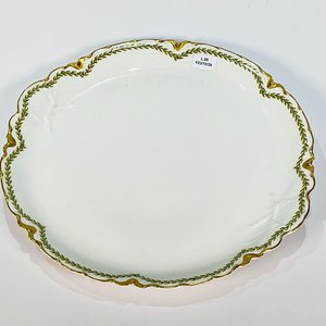 Plato de Porcelana Francesa Haviland Limoges con Guarda Dorada - imagen 2