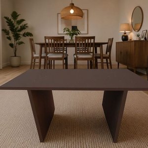 Mesa Ratona Moderna Rectangular de Madera para Living Comedor - imagen 3
