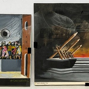 Dos Cuadros: "El Diablo y Dios" (Carvalho) y "Carnaval" (Breent) - imagen 2