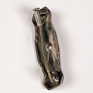 Prendedor Art Decó de Plata con Perla y Marcassitas - imagen 5