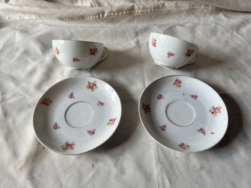 Tazas alemanas con flores y platos Bavaria - imagen 3