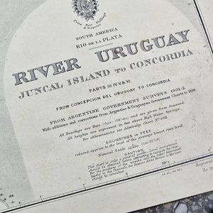 Mapa Antiguo Río Uruguay: Isla Juncal a Concordia (1934) - imagen 2
