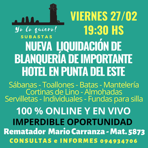 ¡BLANQUERÍA DE HOTEL! Cortinas, mantelería y más en venta. Todo en buen estado.