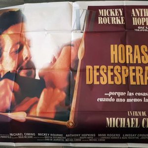 Lote siguiente: Poster Original "Horas Desesperadas" (1990) con Mickey Rourke y Anthony Hopkins