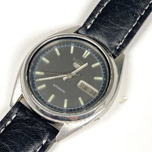 Reloj Seiko Automático Caballero Malla de Cuero Negra - imagen 3
