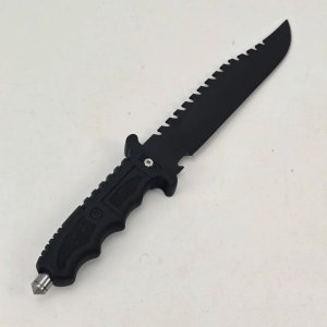 Cuchillo Bowie Negro con Funda y Cinta Métrica - imagen 3