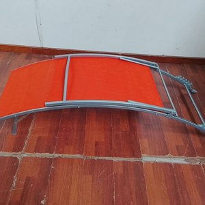 Reposera Plegable Naranja Estructura Metálica para Exteriores - imagen 2