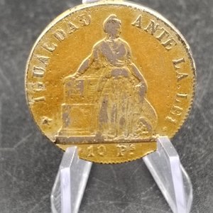 Moneda de 10 Pesos de Chile 1855 - Réplica en Bronce - imagen 5