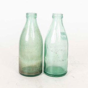 2 Botellas de Vidrio Conaprole Leche 1 Litro - imagen 1