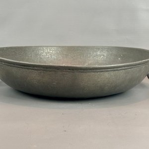 Fuente Antigua de Peltre con Asas, Manufactura Italiana - imagen 2