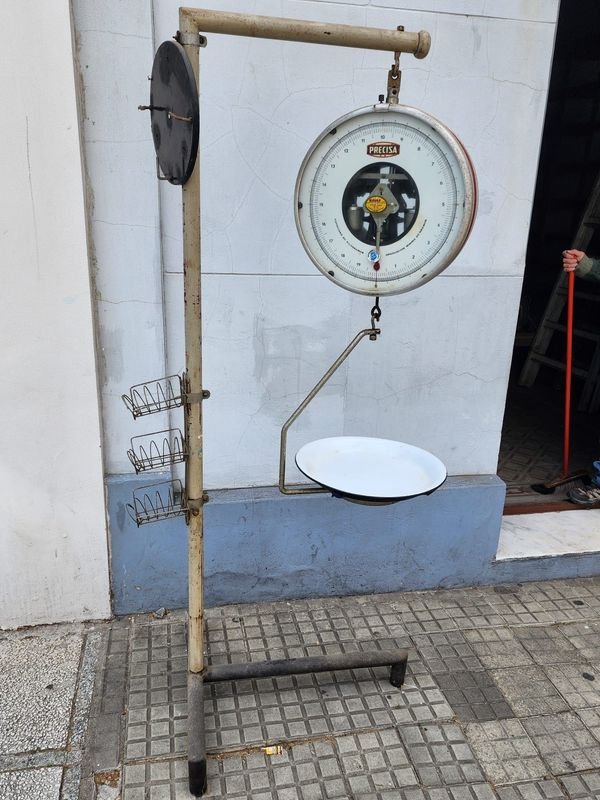 Balanza Precisa de Pie con Plato Esmaltado, Capacidad 20 Kg