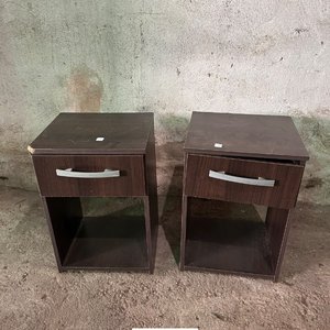 Juego de 2 Mesas de Luz MDF Marrón - imagen 3