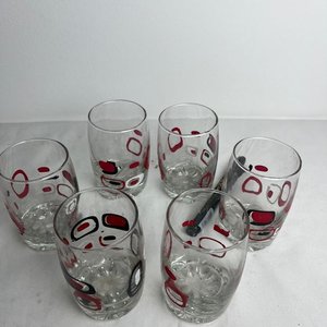Juego de 6 Vasos de Vidrio Pintados a Mano con Diseño Abstracto - imagen 7