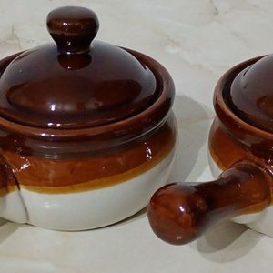 Tazones de Cerámica Esmaltada para Sopa con Tapa y Mango - imagen 4