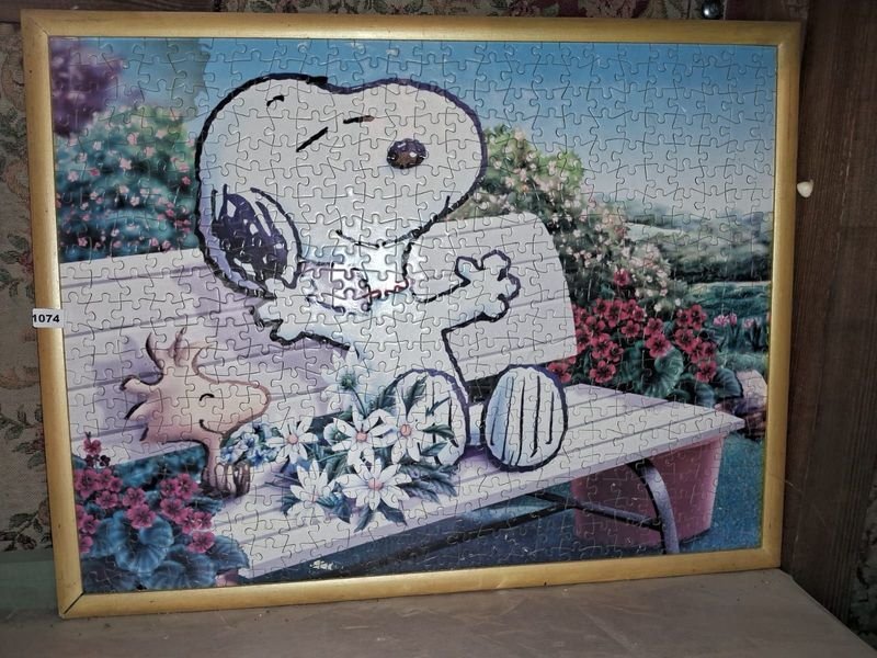 Lote anterior: Puzzle de Snoopy enmarcado
