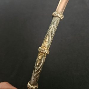 Bombilla Curva de Plata y Oro "Martinez Hermano" - imagen 2