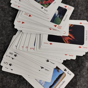 Dos Mazos de Cartas de Poker con Imágenes de Costa Rica y Estuche de Cuero - imagen 6