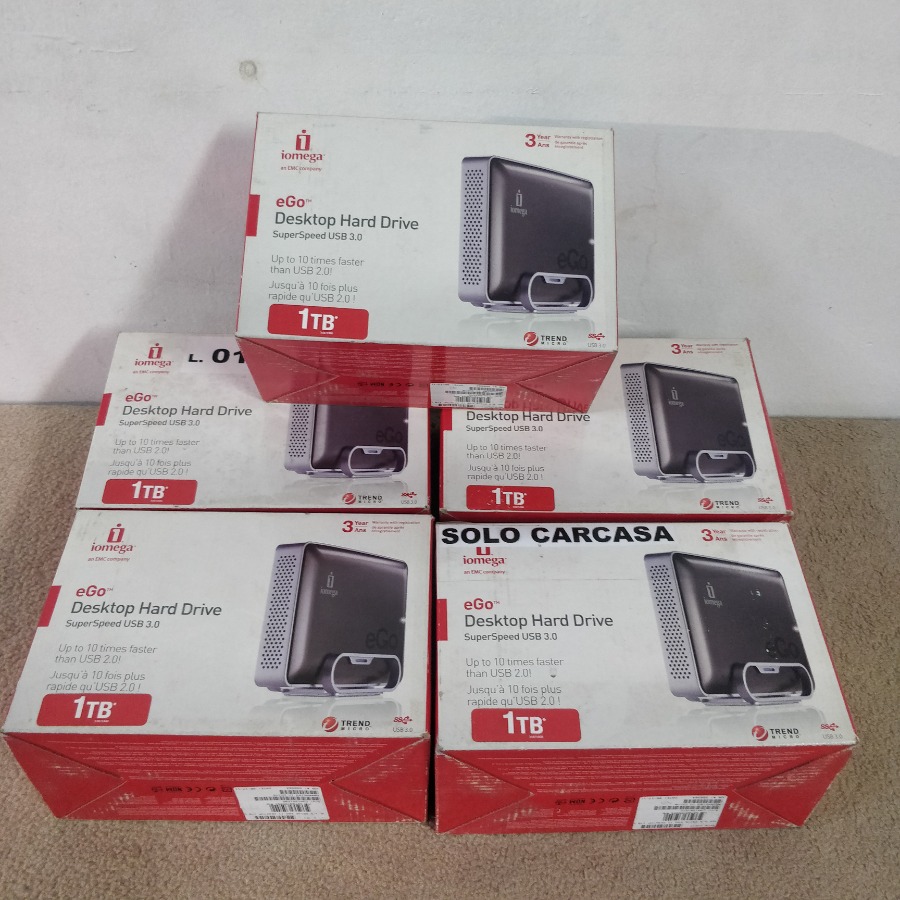 5 Carcasas para Disco Externo Iomega - Equipos Electrónicos