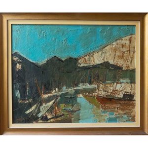 Lote anterior: Pintura al óleo "Barcos" de Nantes, 78 x 98 cm