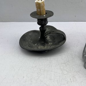 Candeleros de Peltre con Vela - imagen 2