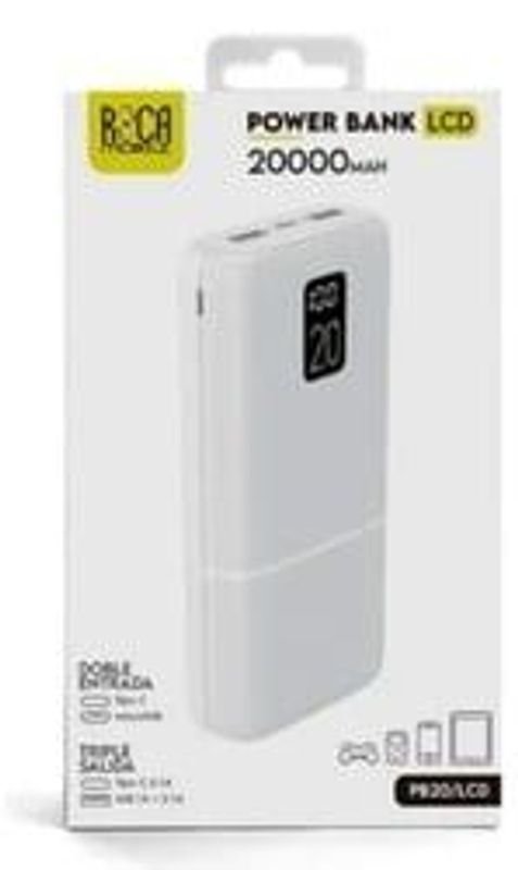 Cargador Portátil Power Bank Roca 20000 Mah Con Lcd 2 Usb - imagen 4