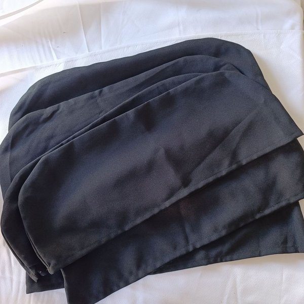 Fundas para respaldo de silla en tela negra - imagen 1