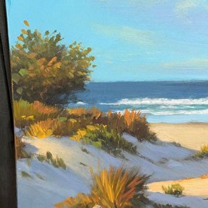 Eduardo Díaz - Óleo "Dunas" sobre cartón, 40x30cm - imagen 3