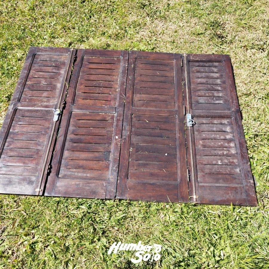 4 Celosías de Madera Cedro con Fallebas