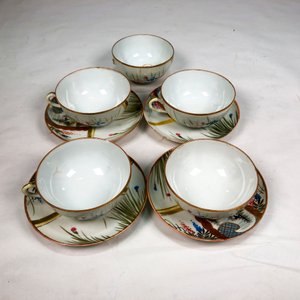 Juego de Tazas y Platos de Porcelana Japonesa - 9 Piezas - imagen 2