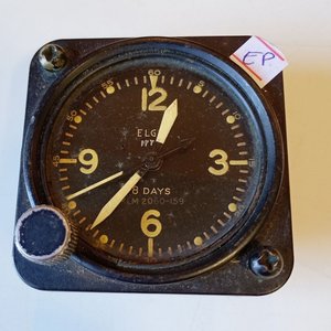 Reloj de Cabina Elgin 8 Días Aviación WWII Mecánico - imagen 4