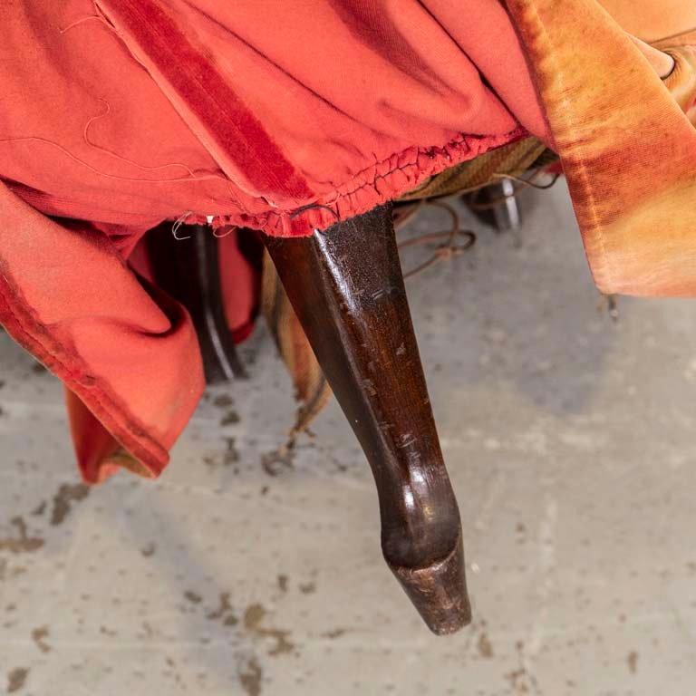 Sillón bajo tapizado con respaldo capitoneado para retapizar - imagen 3