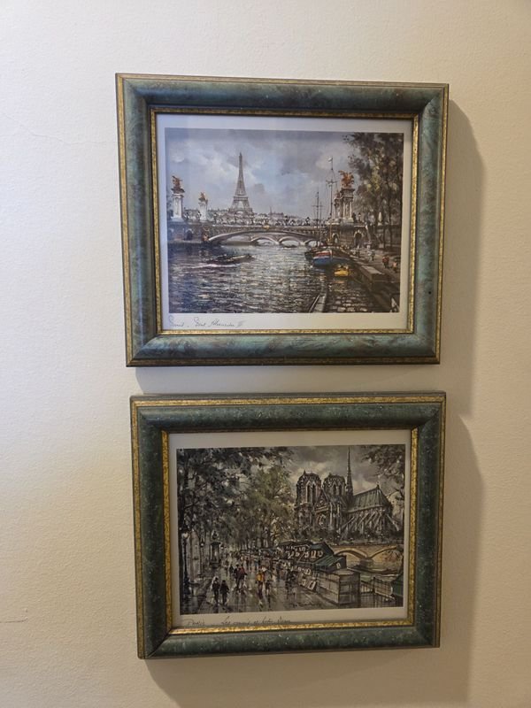Lote siguiente: Pinturas enmarcadas de la ciudad de París