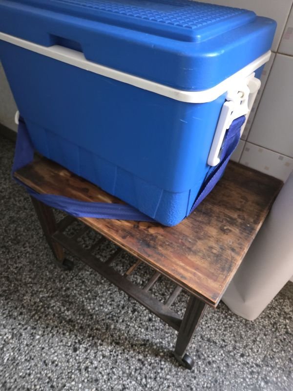 Lote siguiente: Heladera de playa azul