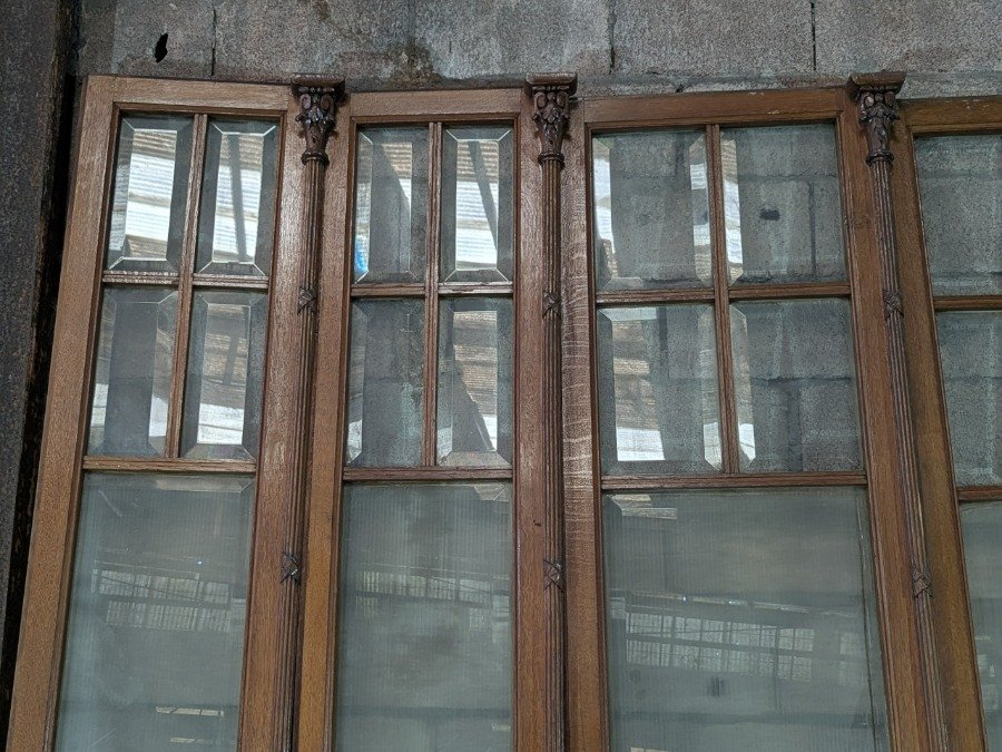 Puerta de madera antigua con seis paneles - imagen 15