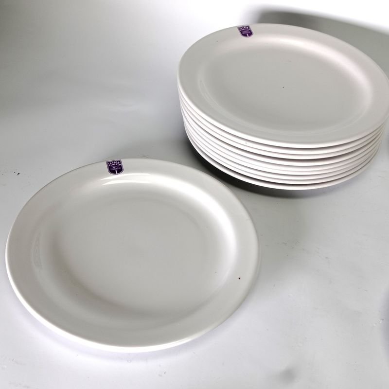 Platos de porcelana Olmos con publicidad La Casa Violeta - imagen 5