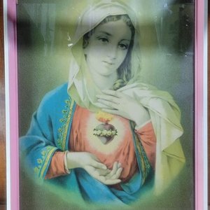 Lote anterior: lámina religiosa que representa el Inmaculado Corazón de María