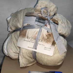 Manta Sherpa Corderito Beige 2 Plazas 230x200cm - imagen 2