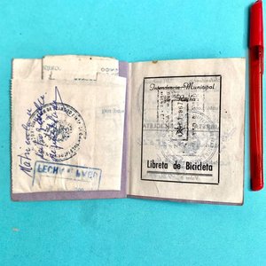 Libreta de Bicicleta Antigua Intendencia Municipal de Rocha - imagen 5