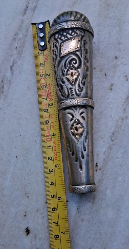 Cabo antiguo de plata y oro en excelente condición - imagen 2