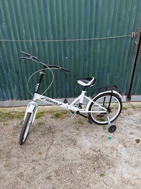 Bicicleta Plegable Rodado 20 Blanca