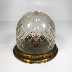 Plafon de Techo Vintage Cristal Tallado y Metal Labrado - imagen 2