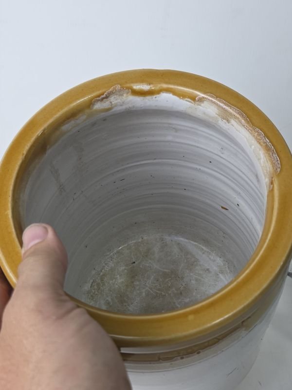 Antiguo tarro de gress en dos tonos - imagen 4