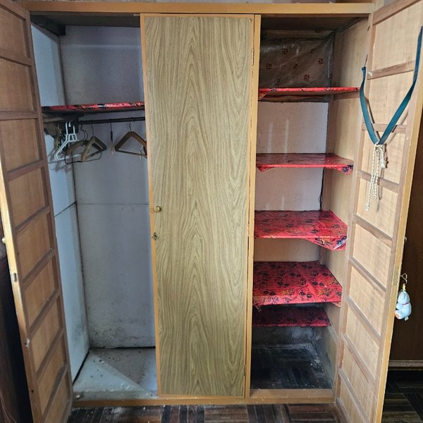 Ropero Empotrado de Madera con Puertas Batientes
